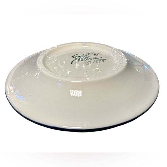 Gail Pittman 7 1/2" Salad Dessert Plate Annabella Signed Blue White Green Flower - Picture 3 of 4